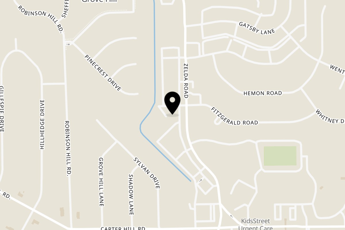 Map showing the location of Sushi Cafe on 3004 Zelda Rd in Montgomery